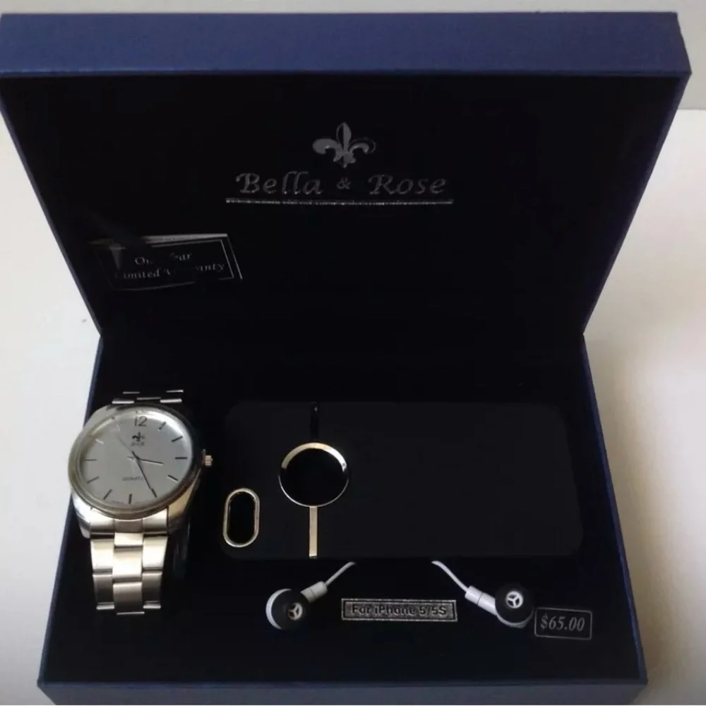 Bella & Rose Silver Watch and Accessory Set